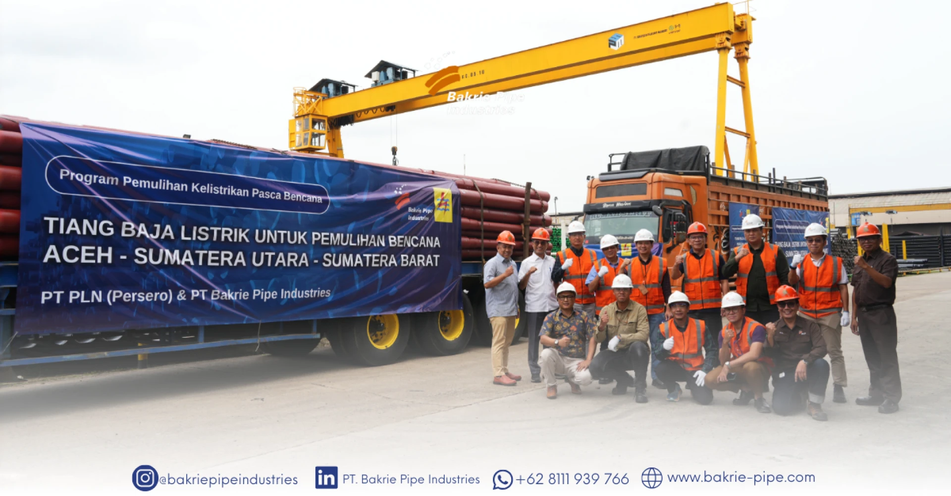Visit of PT PLN to Accelerate Delivery of Steel Utility Poles for Disaster Recovery in Sumatra