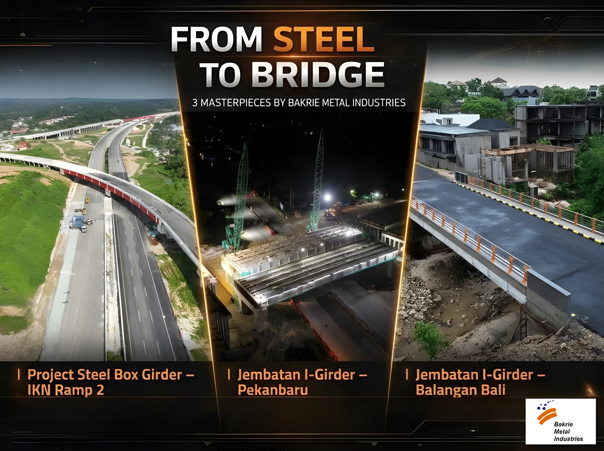 From Steel to Bridges: 3 Masterpieces by Bakrie Metal Industries